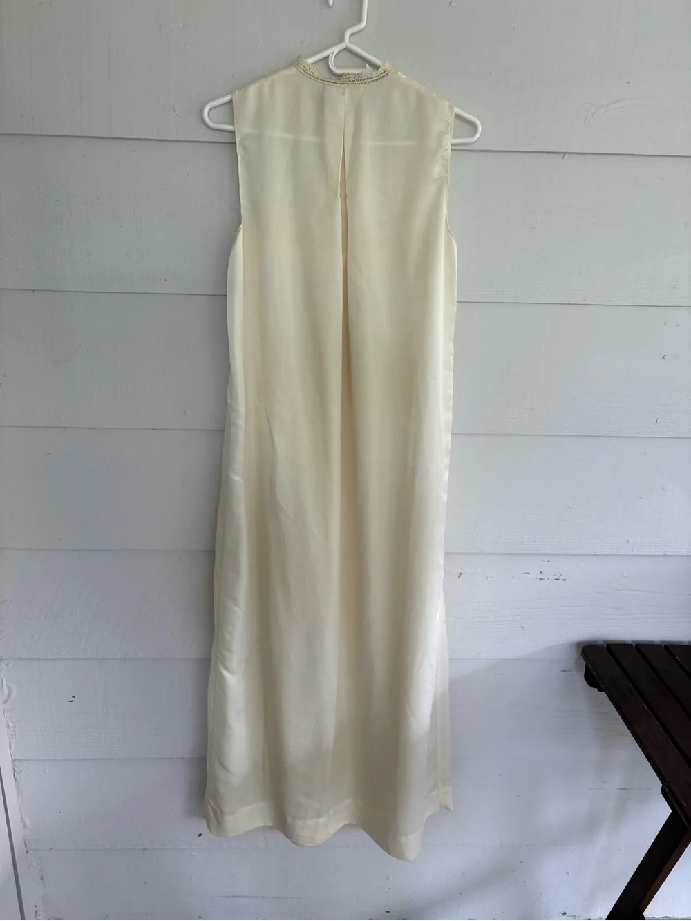 Vintage Christian Dior Lingerie Ivory Lace Nightgown Slip Dress 70-80s Coquette - Picture 6 of 9